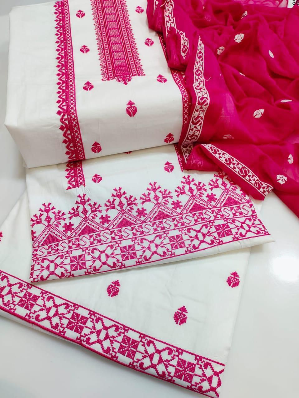 Pure Cotton Lawn CrossStitch Embroidery