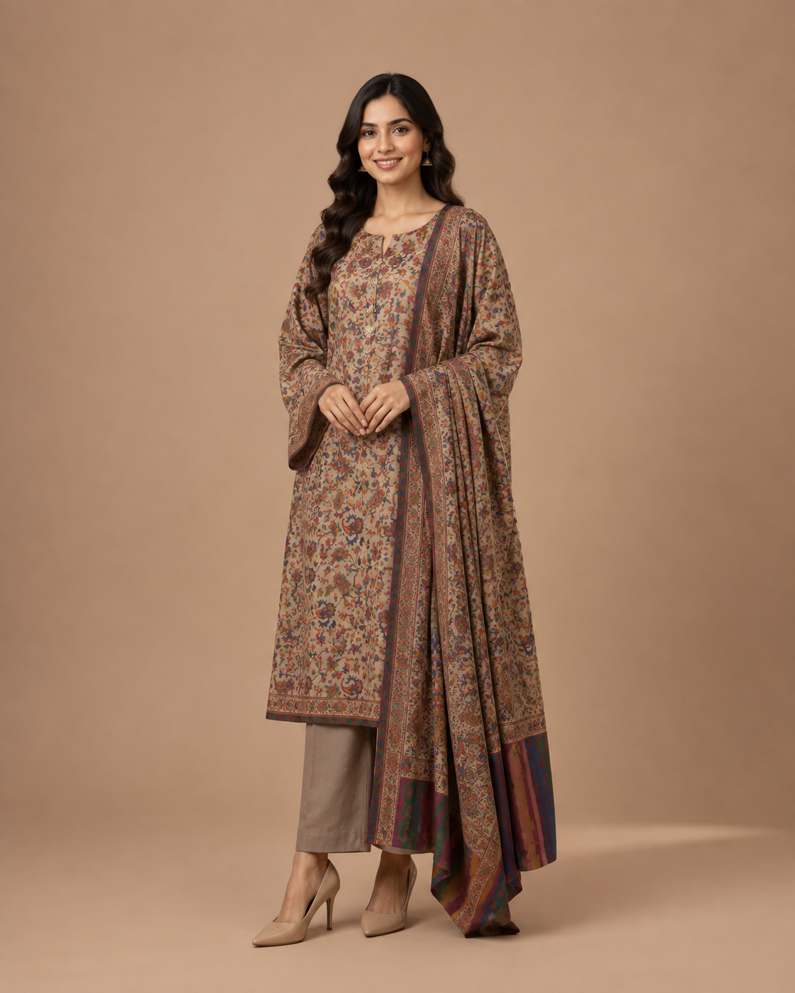 Kalamkari Print 3Pc Suit