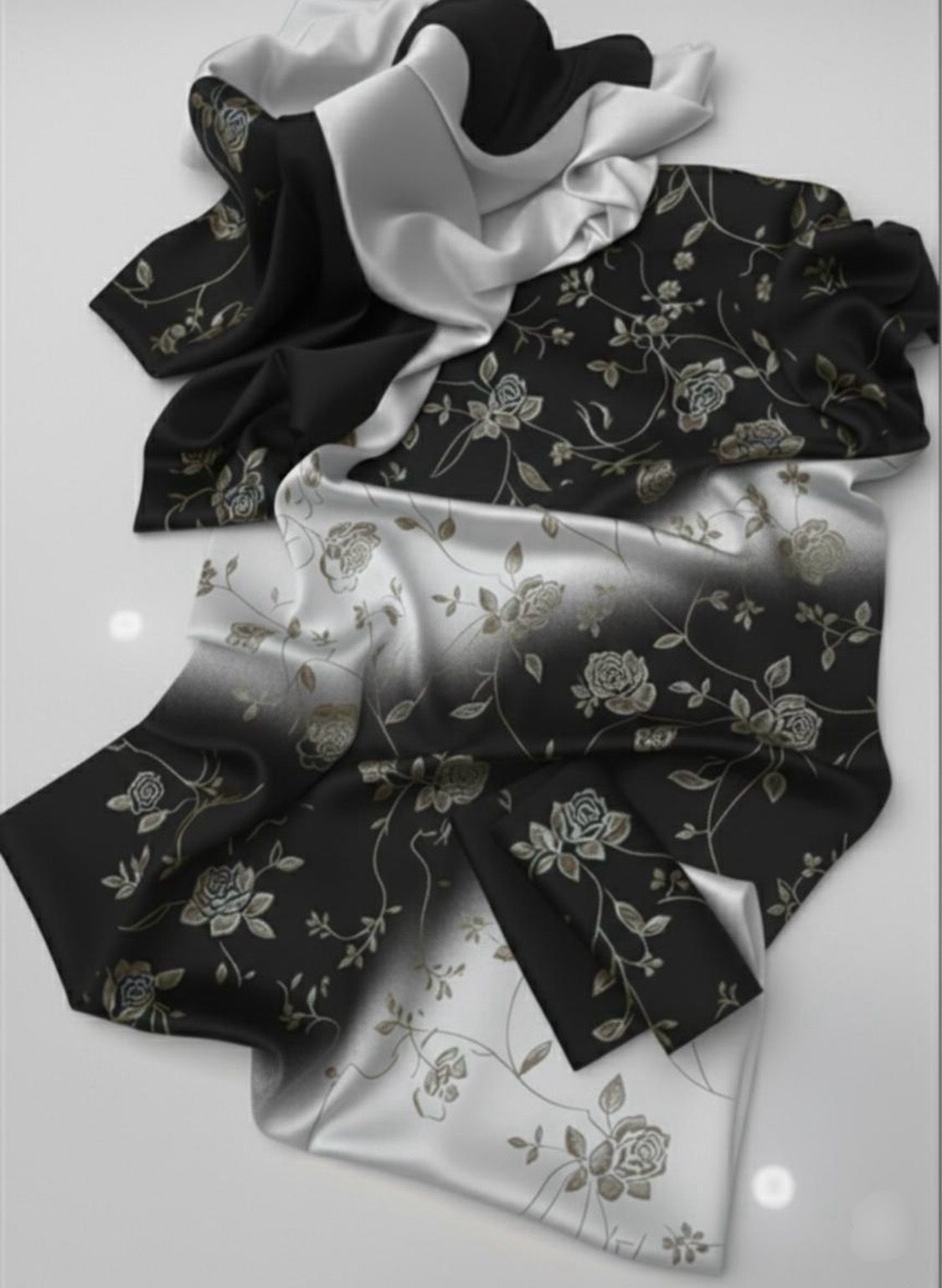 Printed Silk 3Pc Dress