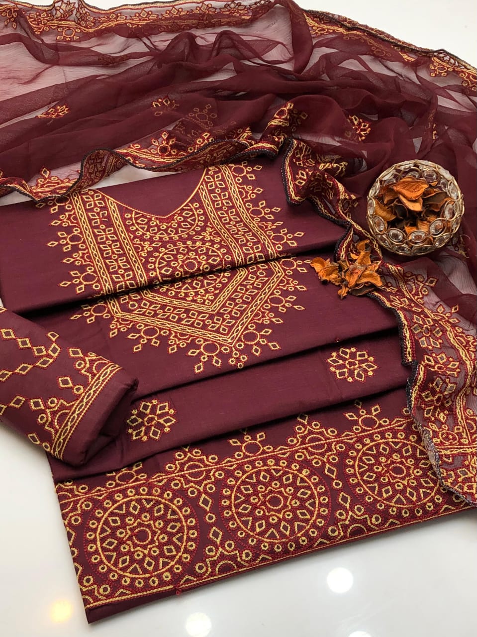 Most Fit Balochi Design Computer Embroidery 3Pc Dress