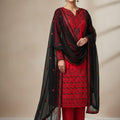 Lawn Cotton Thread & Sequins Work Embroidery 3Pc Dress