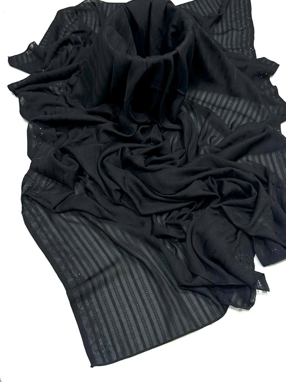 SWISS Fabric Stones Work Shawl - 2.5 Yards | Embellished Formal Shawl
