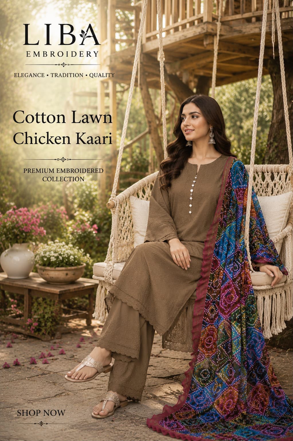 Cotton Lawn Chicken Kaari