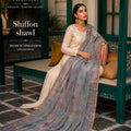Chiffon Fabric Balochi Design Embroidered Shawl