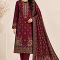 Pure Pashmina Wool Jacquard 3Pc Suit